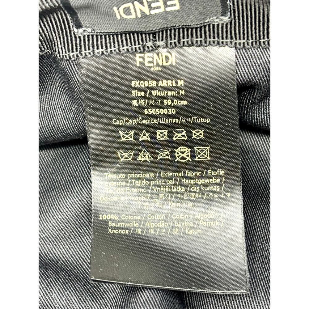 Fendi FF Motif Denim Bucket Hat Denim Blue Size M 59 cm - Picture 6 of 7